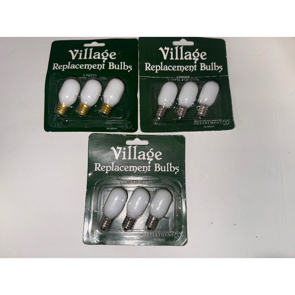 Department 56 Village Replacement Bulbs 5 Watt 120 Volt 3 Pack Lot 56.99244